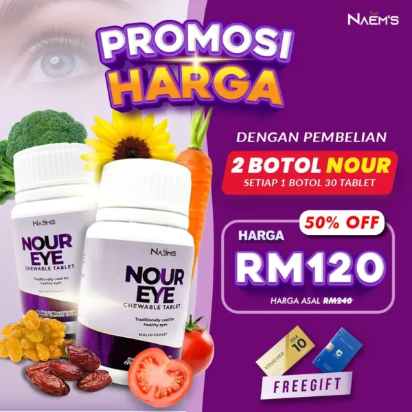 PAKEJ COMBO 2 BOTOL NOUR EYE